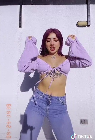 Cute Lilacoloridas in Purple Crop Top