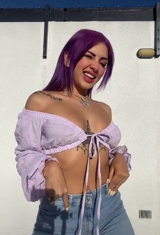 1. Irresistible Lilacoloridas in Purple Crop Top