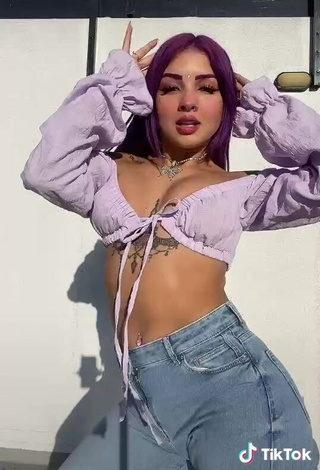 Irresistible Lilacoloridas in Purple Crop Top