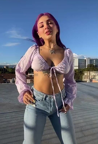 1. Captivating Lilacoloridas in Purple Crop Top