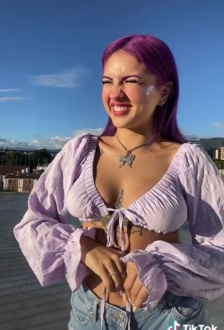 Hot Lilacoloridas in Purple Crop Top