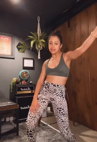 Erotic Liza Koshy in Leopard Leggings