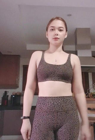 Erotic Maja Salvador in Leopard Crop Top