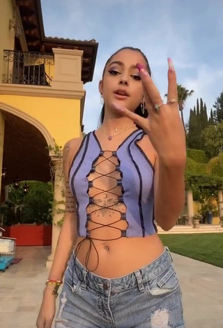 1. Attractive Malu Trevejo in Purple Crop Top