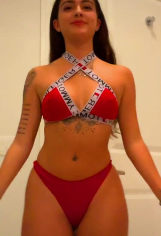 1. Really Cute Malu Trevejo in Red Bikini