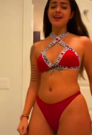 2. Really Cute Malu Trevejo in Red Bikini