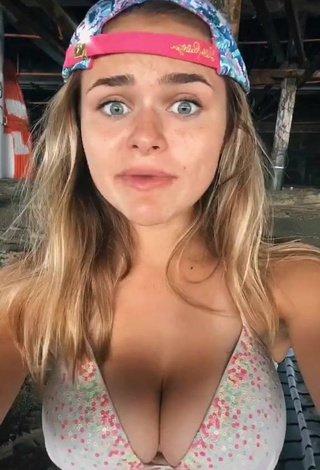 Megan Guthrie Shows Cleavage in Alluring Bikini Top