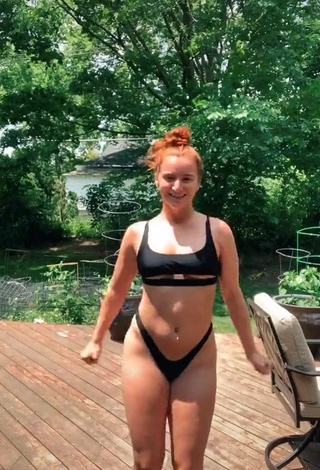 2. Cute Mikaila Murphy in Black Bikini (Underboob)