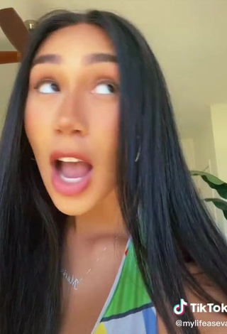 Irresistible Eva Gutowski Shows Cleavage in Crop Top