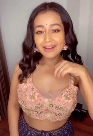 3. Erotic Neha Kakkar in Floral Crop Top