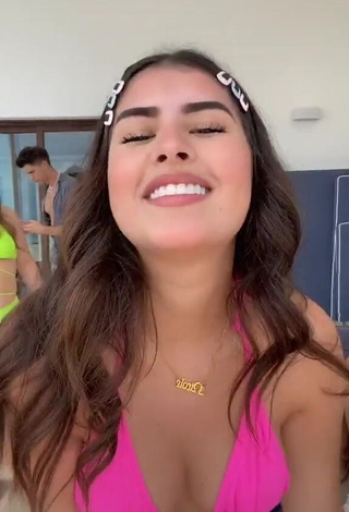 3. Irresistible Nicole García in Pink Bikini Top