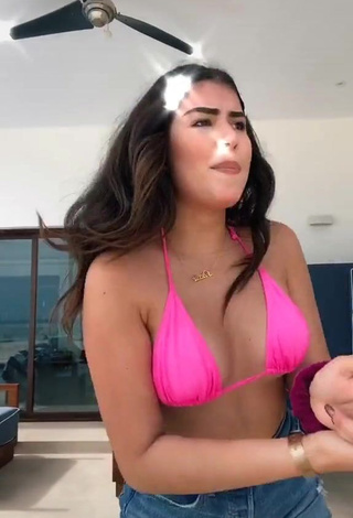 3. Erotic Nicole García in Pink Bikini Top