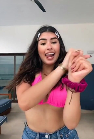 1. Cute Nicole García in Pink Bikini Top