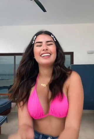 3. Cute Nicole García in Pink Bikini Top