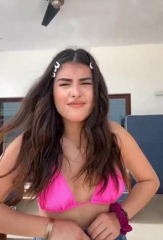 1. Hot Nicole García in Pink Bikini Top