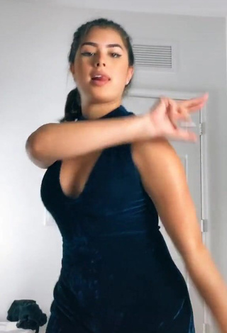 1. Erotic Nicole García in Blue Overall