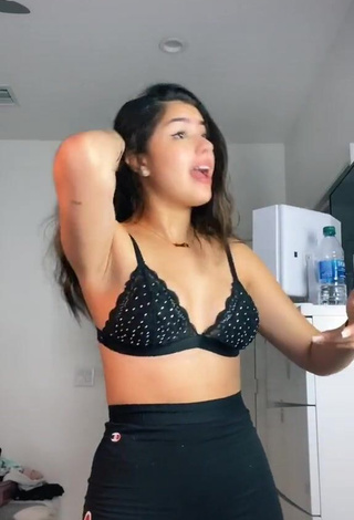 1. Irresistible Nicole García in Black Bra