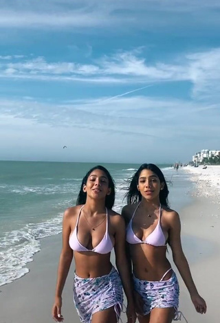 1. Irresistible Melanie & Meila in Bikini Top at the Beach