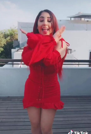 3. Erotic Ana Daniela Martínez Buenrostro Shows Cleavage in Red Dress