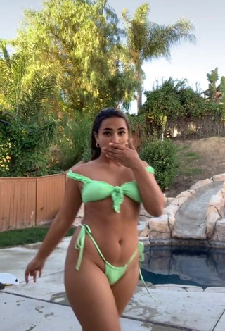 Alluring Sienna Mae Gomez in Erotic Green Bikini