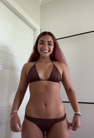 3. Hot Sienna Mae Gomez in Brown Bikini