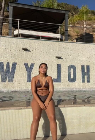 1. Sienna Mae Gomez in Brown Bikini