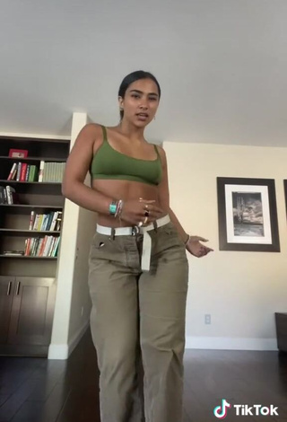 Hot Sienna Mae Gomez in Green Bra