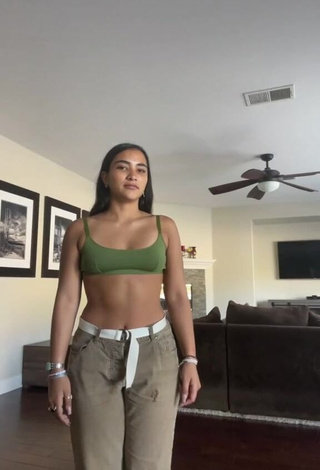 1. Captivating Sienna Mae Gomez in Green Bra