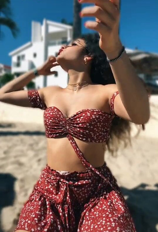 1. Captivating Sofia Mata in Crop Top at the Beach