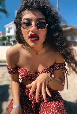 Captivating Sofia Mata in Crop Top at the Beach