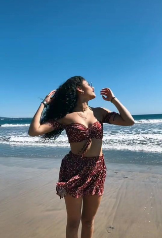 Sweetie Sofia Mata in Crop Top at the Beach