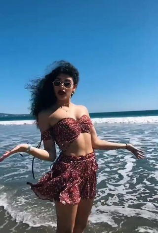 Beautiful Sofia Mata in Sexy Crop Top at the Beach