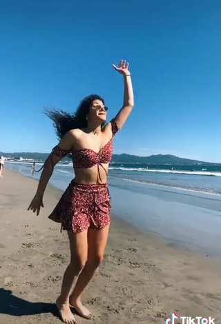 3. Cute Sofia Mata in Crop Top at the Beach