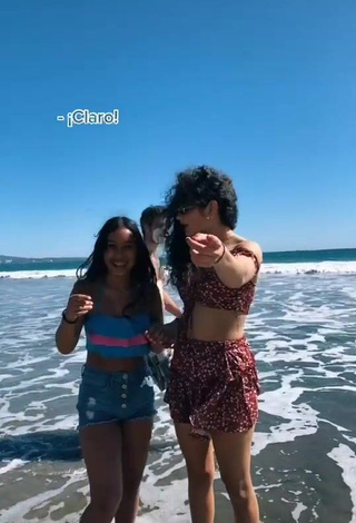 Irresistible Sofia Mata in Crop Top at the Beach