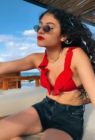 2. Sweetie Sofia Mata in Red Bikini Top