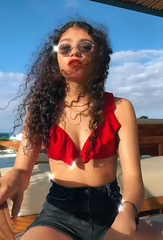 2. Beautiful Sofia Mata in Sexy Red Bikini Top