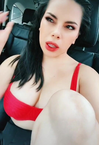 1. Captivating Lizbeth Rodríguez Shows Cleavage in Red Bra