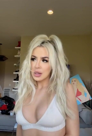 Irresistible Tana Mongeau in White Bra