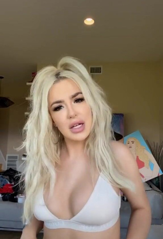 3. Irresistible Tana Mongeau in White Bra