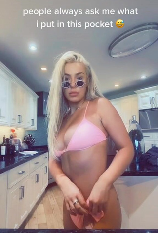 Captivating Tana Mongeau in Pink Bikini