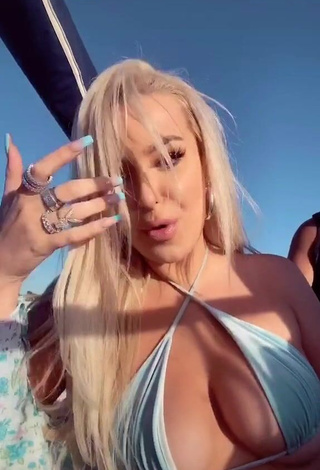 Sweetie Tana Mongeau Shows Cleavage in Bikini Top