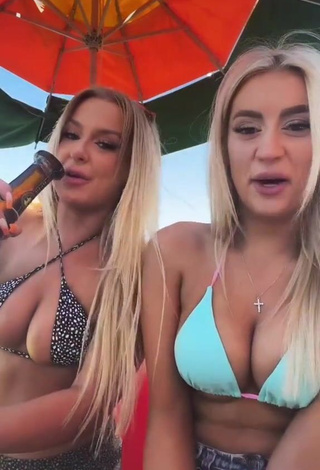 3. Cute Tana Mongeau Shows Cleavage in Bikini Top