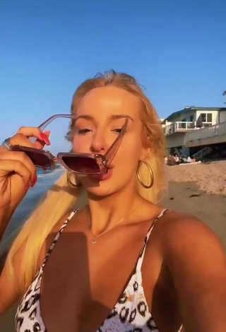 Irresistible Tana Mongeau in Bikini Top at the Beach