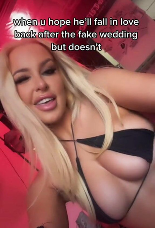 1. Irresistible Tana Mongeau in Black Mini Bikini