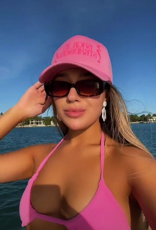 1. Erotic Tessa Brooks in Pink Bikini Top