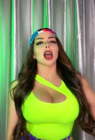 Really Cute Vai Monroe Shows Cleavage and Bouncing Boobs