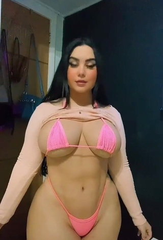 1. Alluring Victoria Matosa in Erotic Pink Bikini (Underboob)