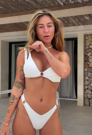 3. Abril Cols Looks Sweetie in White Bikini