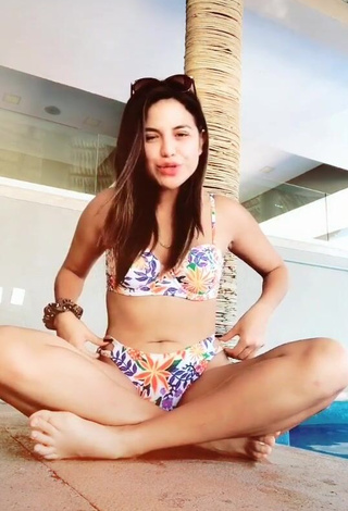 Sweet Ana Morquecho in Cute Floral Bikini