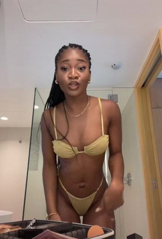 3. Sweetie Angel Ogbonna in Golden Bikini